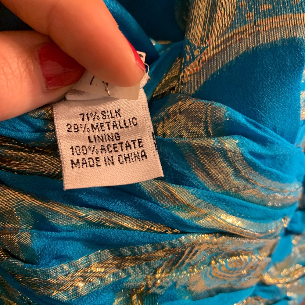 Blue/Gold party dress - Picture 5 of 5